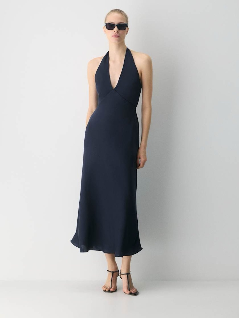 NWOT Aritzia Ten Nightscape Satin Halter Dress